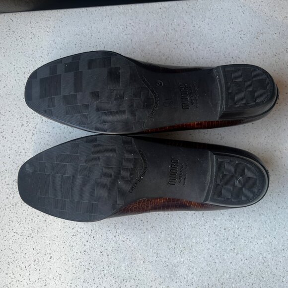 Munro Womens Brown Crocodile Print Loafers 7.5M Slip-On Leather Comfort Casual - Picture 6 of 11